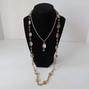 LC Jewelry Set 2 Necklaces and Earrings Women’s Matching Vintage Jewelry Set
